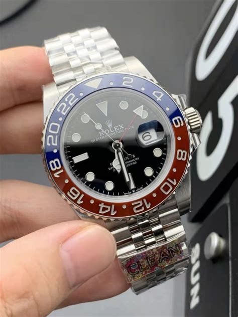 rolex gmt master ii blue red replica|clean factory rolex gmt.